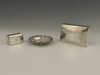 Lot 323 - A George VI silver cigarette box, in the Art...