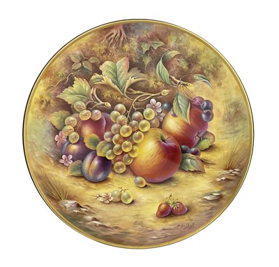 Lot 796 - P English for Royal Worcester, a large fruit...