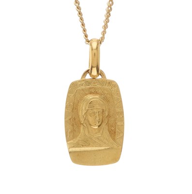 Lot 71 - Bulgari, an 18ct gold Sancta Maria pendant,...