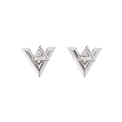 Lot 83 - Louis Vuitton, a pair of 18ct gold...