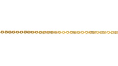 Lot 100 - A 22ct gold brick-link bracelet, with hook...