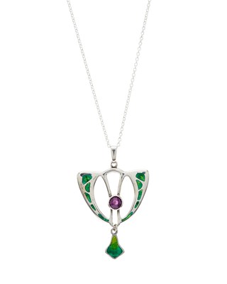 Lot 120 - Charles Horner, an Art Nouveau purple gem and...