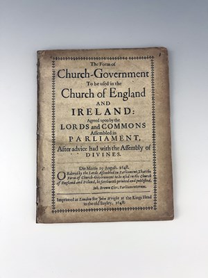 Lot 259 - Wright, John, 1648, Form of Church Government...