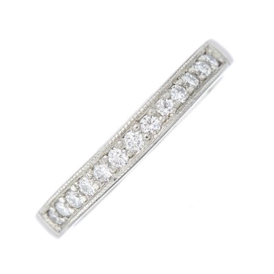 Lot 147 - A platinum brilliant-cut diamond half eternity...