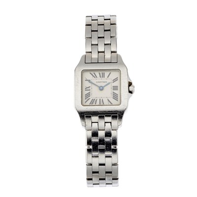 Lot 171 - Cartier, a stainless steel Santos Demoiselle...