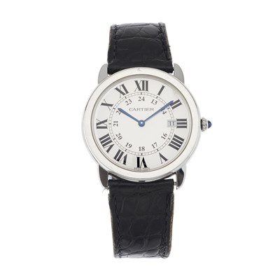 Lot 174 - Cartier, a stainless steel Ronde Solo wrist...