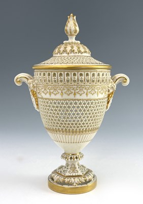 Lot 809 - George Owen for Royal Worcester, a reticulated...