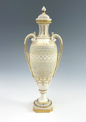 Lot 810 - George Owen for Royal Worcester, a reticulated...