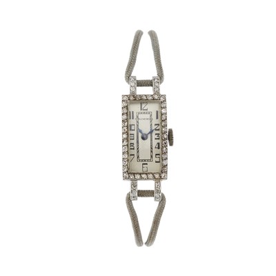 Lot 197 - Marc Favre, an Art Deco platinum single-cut...