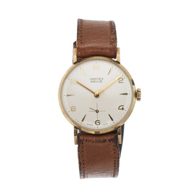 Lot 228 - Vertex, a 9ct gold Revue wrist watch, signed...