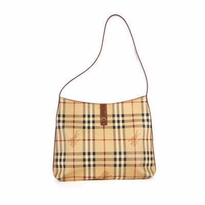 Lot 238 - Burberry, a Haymarket Check handbag, featuring...