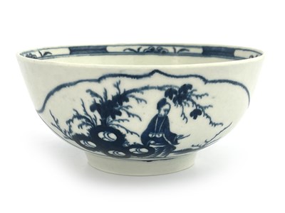 Lot 816 - A Worcester blue and white bowl, circa 1765, a...