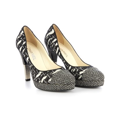 Lot 269 - Chanel, a pair of unworn high heel shoes,...