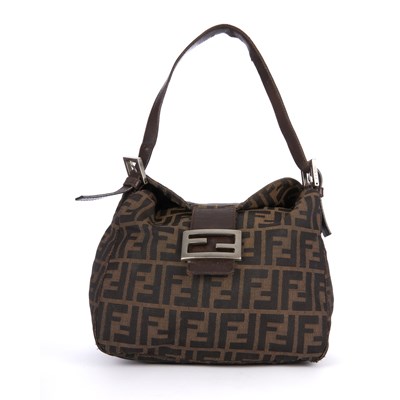 Lot 289 - Fendi, a Zucca handbag, designed with a brown...