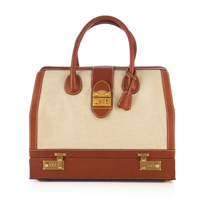 Lot 293 - Gucci, a vintage Gladstone bag, designed with...