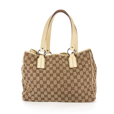 Lot 322 - Gucci, a GG monogram tote, featuring cream...