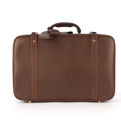 Lot 324 - Gucci, a vintage brown leather suitcase,...