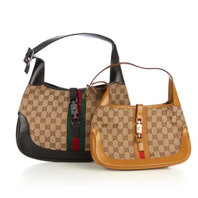 Lot 328 - Gucci, two Jackie Web hobo handbags AF, to...