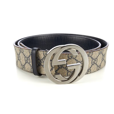 Lot 330 - Gucci, a Supreme GG belt, crafted from blue...