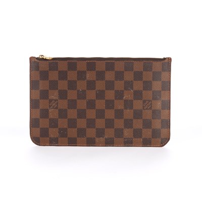 Lot 357 - Louis Vuitton, a damier Neverfull pouch,...