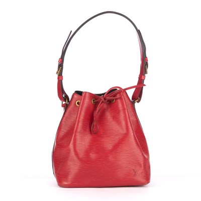 Lot 361 - Louis Vuitton, a red epi Petite Noe handbag,...