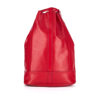 Lot 363 - Louis Vuitton, a red epi Randonnee GM handbag,...