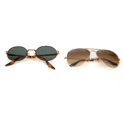 Lot 393 - Ray Ban, two pairs of vintage sunglasses, to...