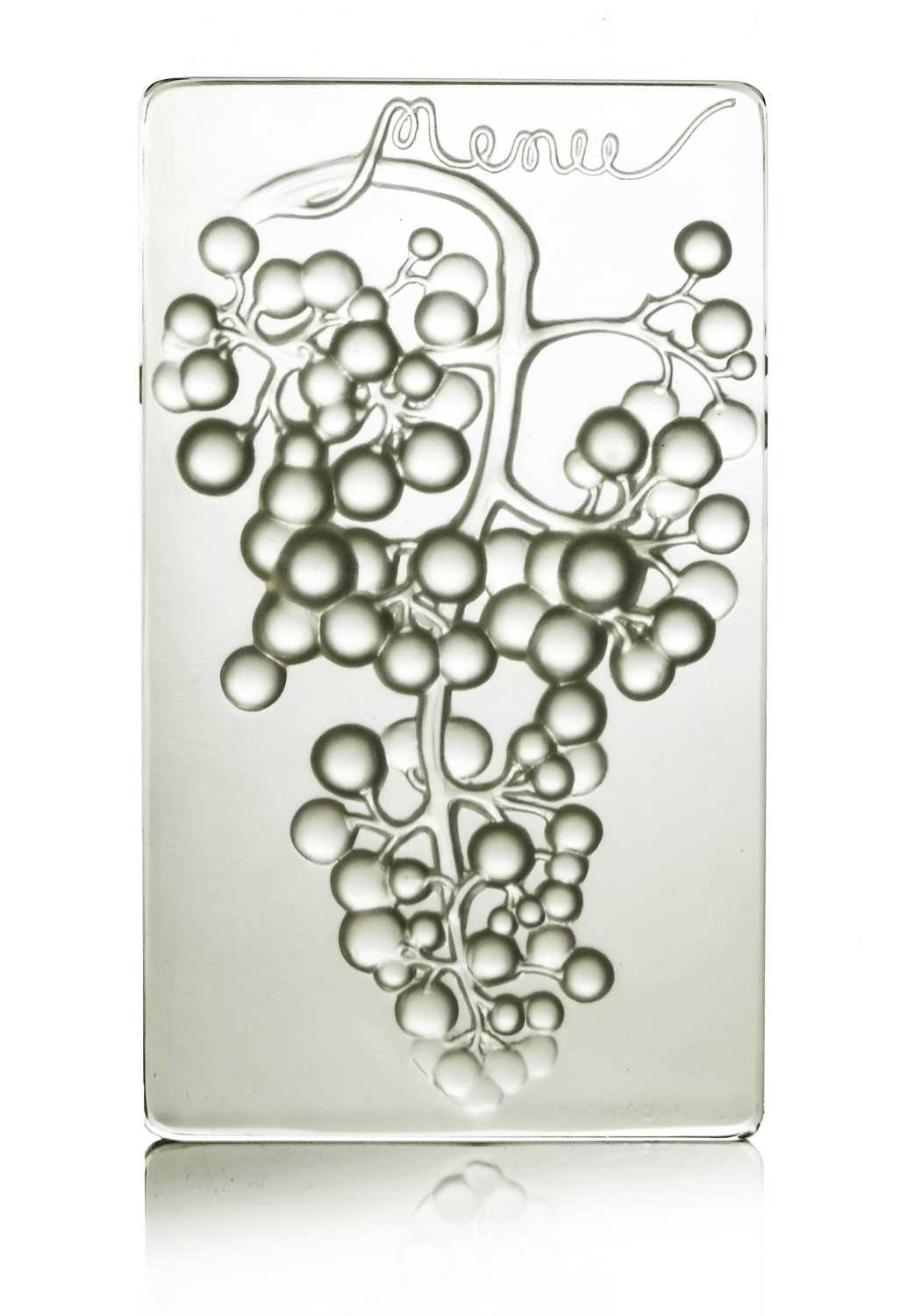 Lot 33 - Rene Lalique, a Raisin Muscat glass Menu,