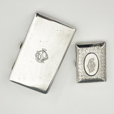 Lot 321 - A George V silver cigarette case, of rounded...