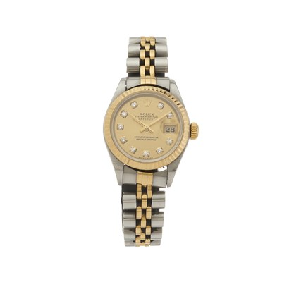 Lot 268 - Rolex, a stainless steel and gold Oyster Perpetual Datejust bracelet watch