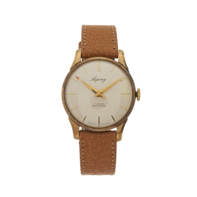 Lot 200 - Asprey, a 9ct gold manual wind wrist watch