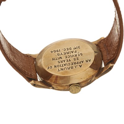 Lot 200 - Asprey, a 9ct gold manual wind wrist watch