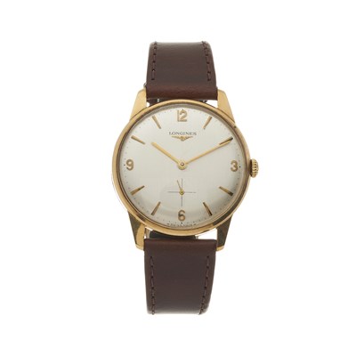 Lot 203 - Longines, a 9ct gold wrist watch, circa 1965