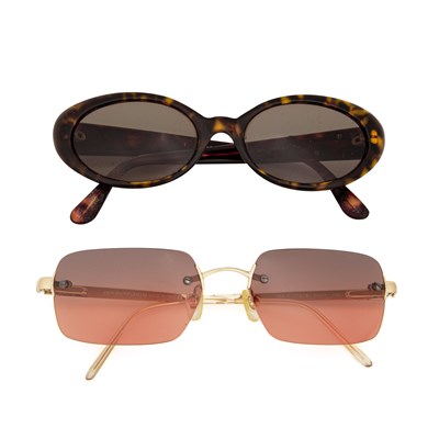 Lot 474 - Two pairs of vintage designer sunglasses, to...