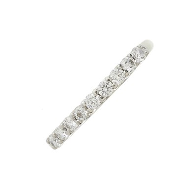 Lot 92 - Tiffany & Co., a platinum diamond half eternity ring