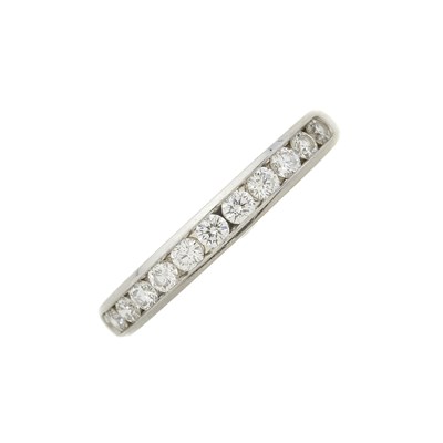 Lot 192 - Tiffany & Co., a platinum diamond half eternity ring