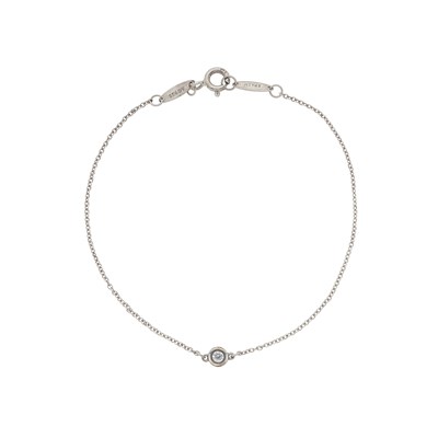 Lot 86 - Tiffany & Co., a silver Diamonds by the Yard single-stone bracelet