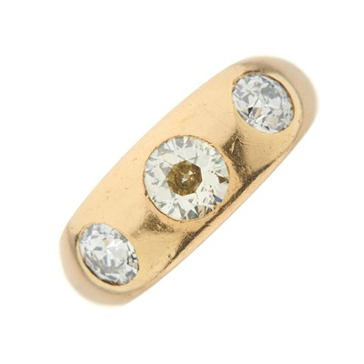 Lot 10 - A late Victorian 18ct gold old-cut diamond...