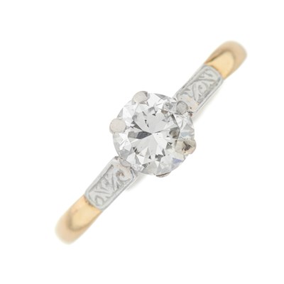 Lot 15 - A mid 20th century 18ct gold and platinum,...