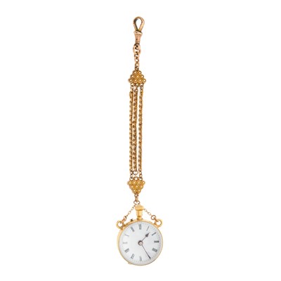 Lot 17 - A late Victorian gold and rock crystal fob...