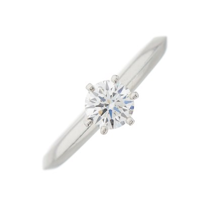 Lot 43 - Tiffany & Co., a platinum brilliant-cut...
