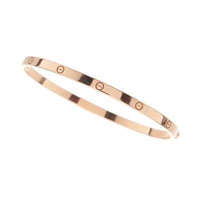 Lot 60 - Cartier, an 18ct rose gold Love bangle...