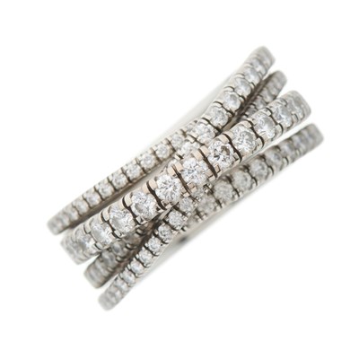 Lot 63 - Cartier, an 18ct gold brilliant-cut diamond...