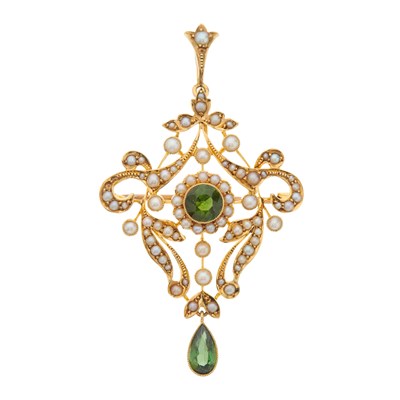 Lot 87 - A mid 20th century 15ct gold circular-shape...