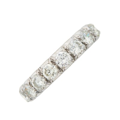 Lot 109 - A brilliant-cut diamond half eternity ring,...