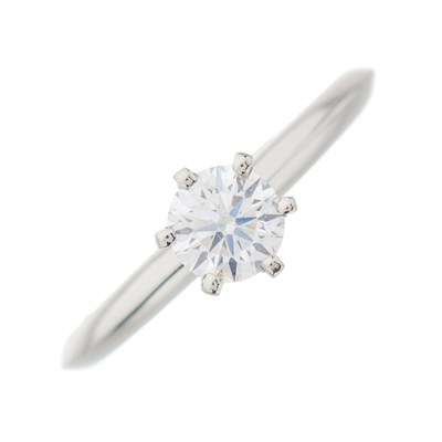 Lot 143 - Tiffany & Co., a platinum brilliant-cut...