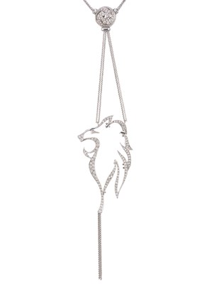 Lot 146 - An 18ct gold brilliant-cut diamond pendant,...