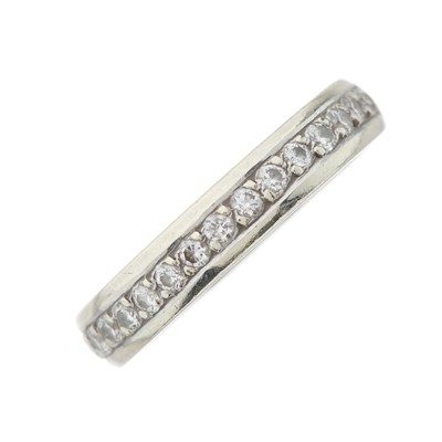 Lot 187 - A 9ct gold brilliant-cut diamond half eternity...
