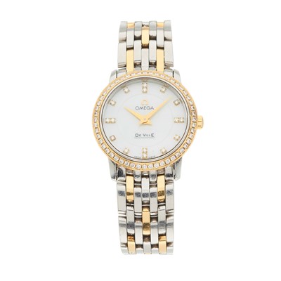 Lot 205 - Omega, a stainless steel and 18ct gold diamond...