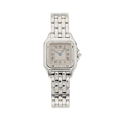 Lot 220 - Cartier, an 18ct white gold Panthere bracelet...